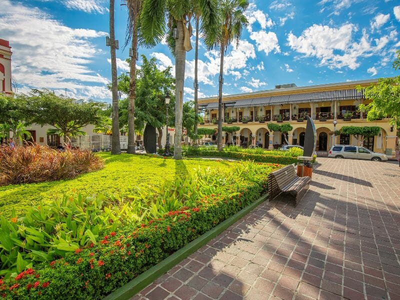 Mazatlan central plaza old town