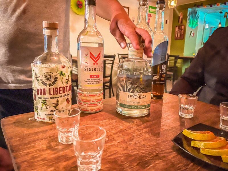 Mezcal display