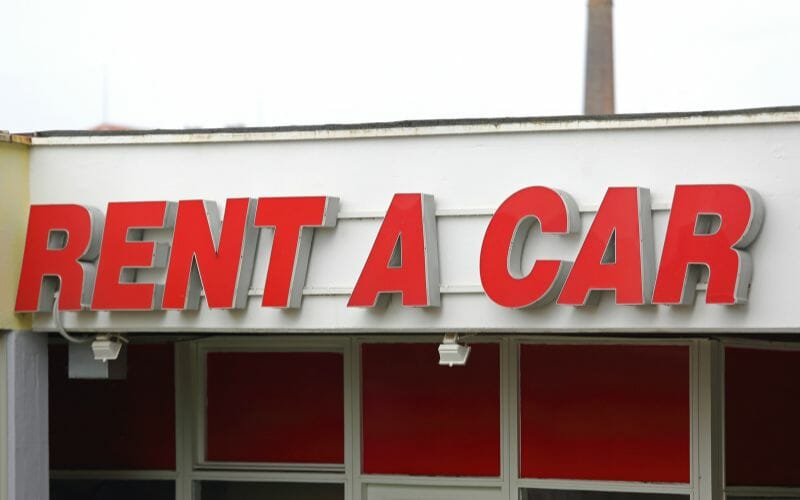 Rent  a car letters