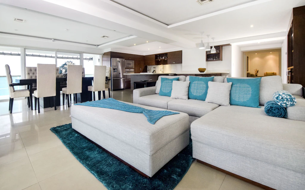 palmar luxury condo livingroom and kitchen