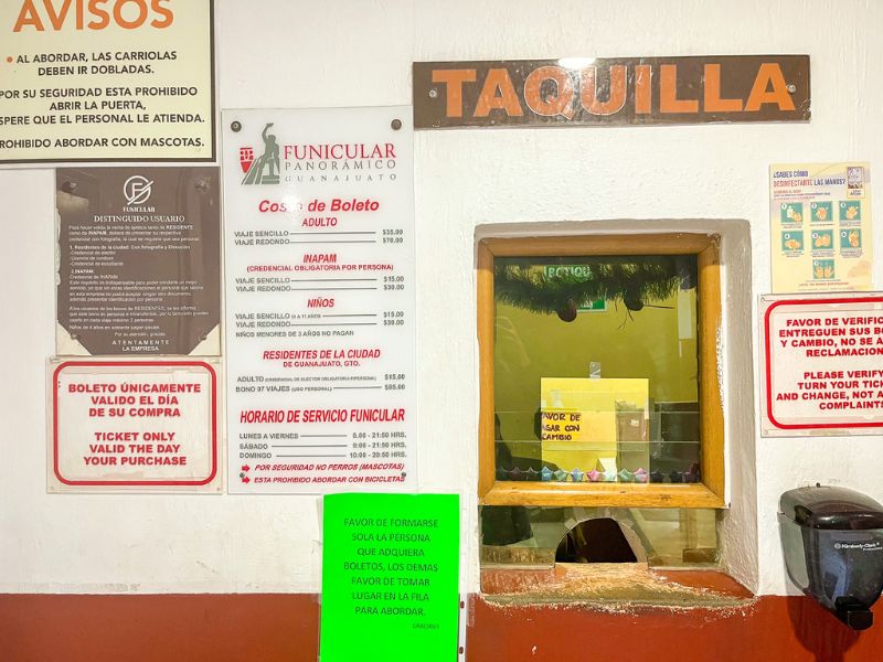 Taquilla funicular el pipila