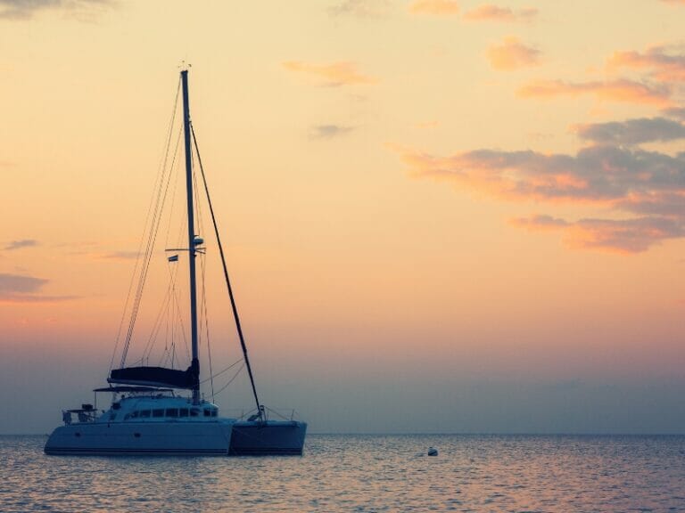 Cancun catamaran tour at sunset