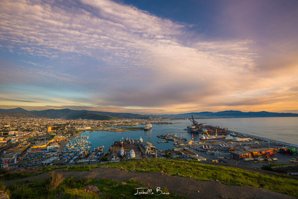 Ensenada lookout at sunset
