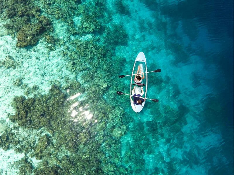 Snorkelling on the beach