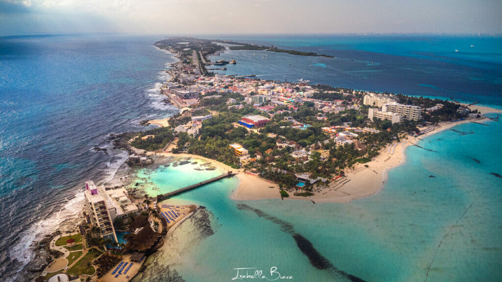 aerial view of Playa Norte