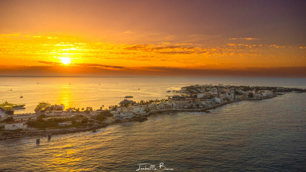 Sunset over Isla Mujeres