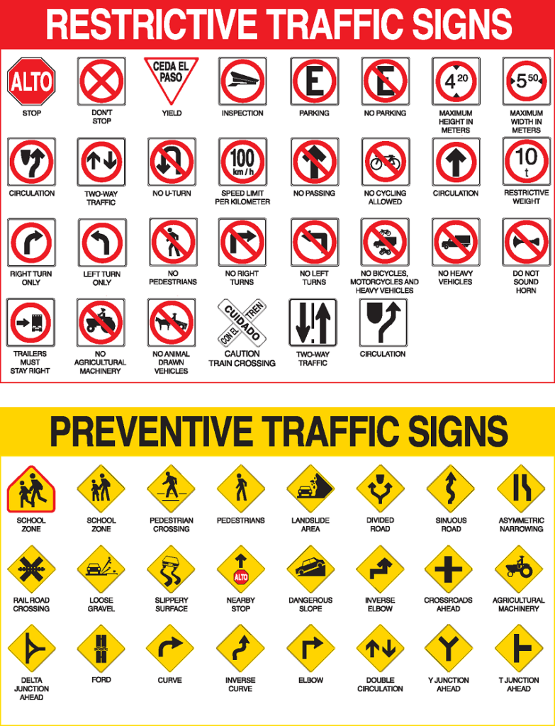 mexico roadsigns