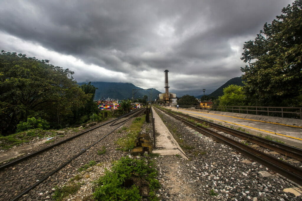 View of the train railway in Orizaba Veracruz.