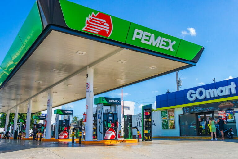 Pemex in Playa del Carmen is one of the known gas stations in Mexico.