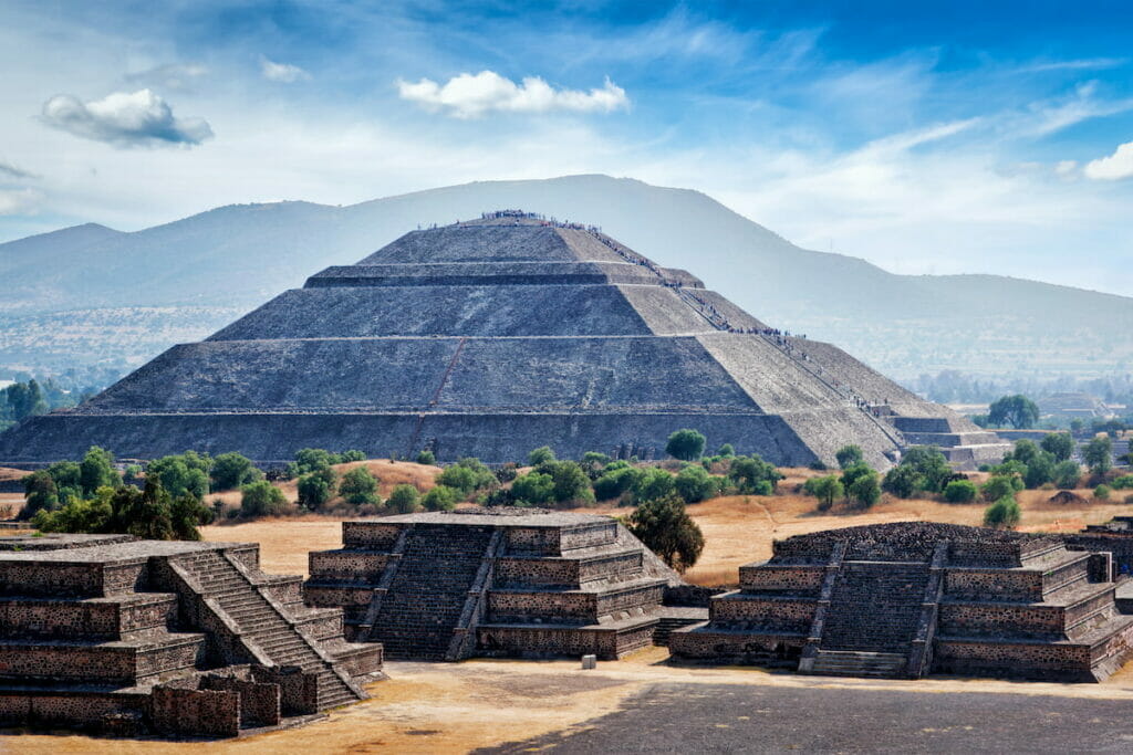View of Teotihuacan Pyramid.
