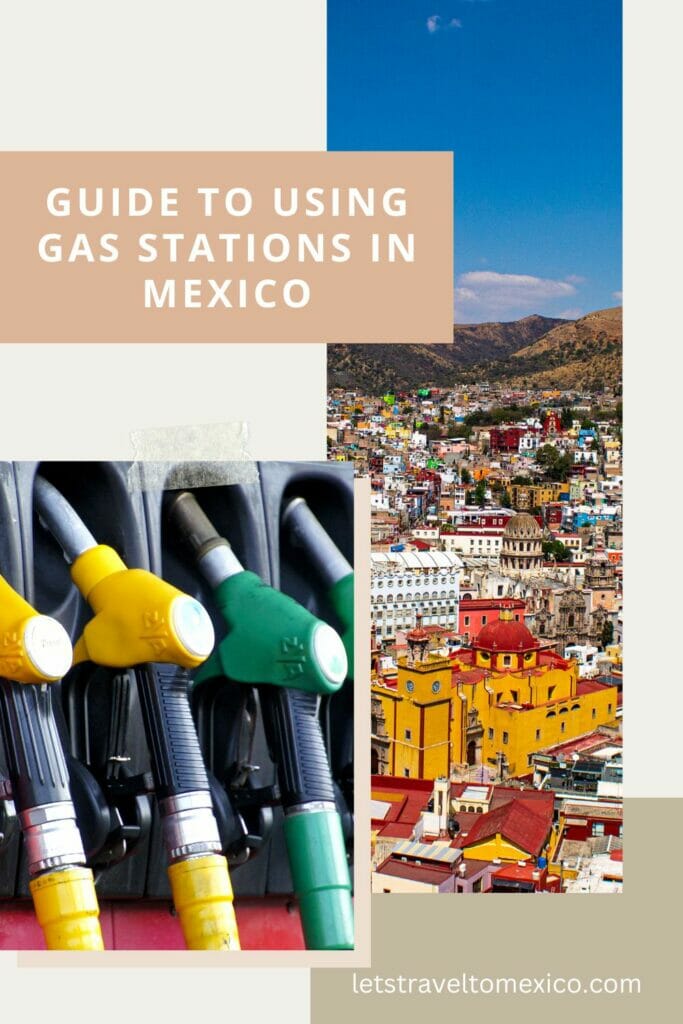 Colorful gas pistols  and overview of Mexico - this image will take you to Pinterest.