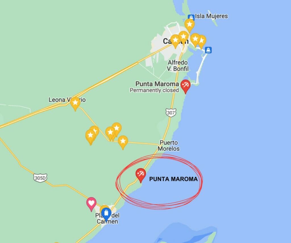 Punta Marome Beach Map