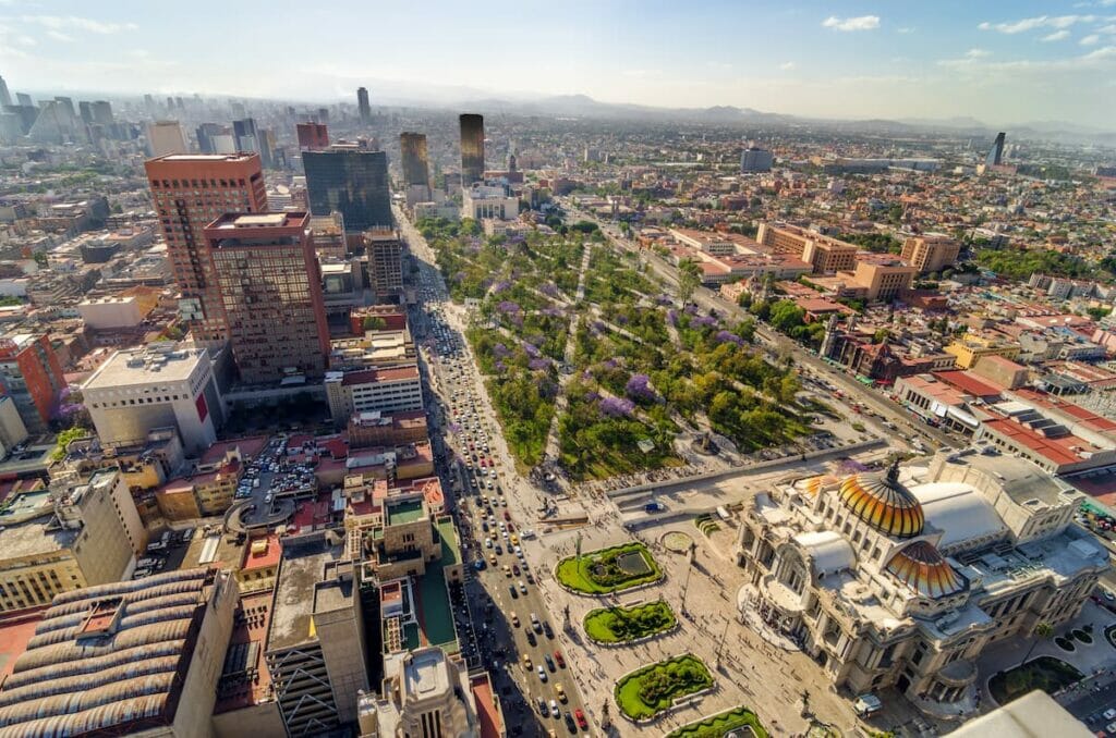 Aerial view of Mexico City - how not to get sick in Mexico? Find out how!