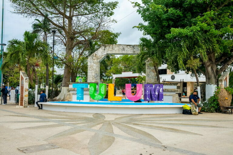 The huge signage of Tulum.