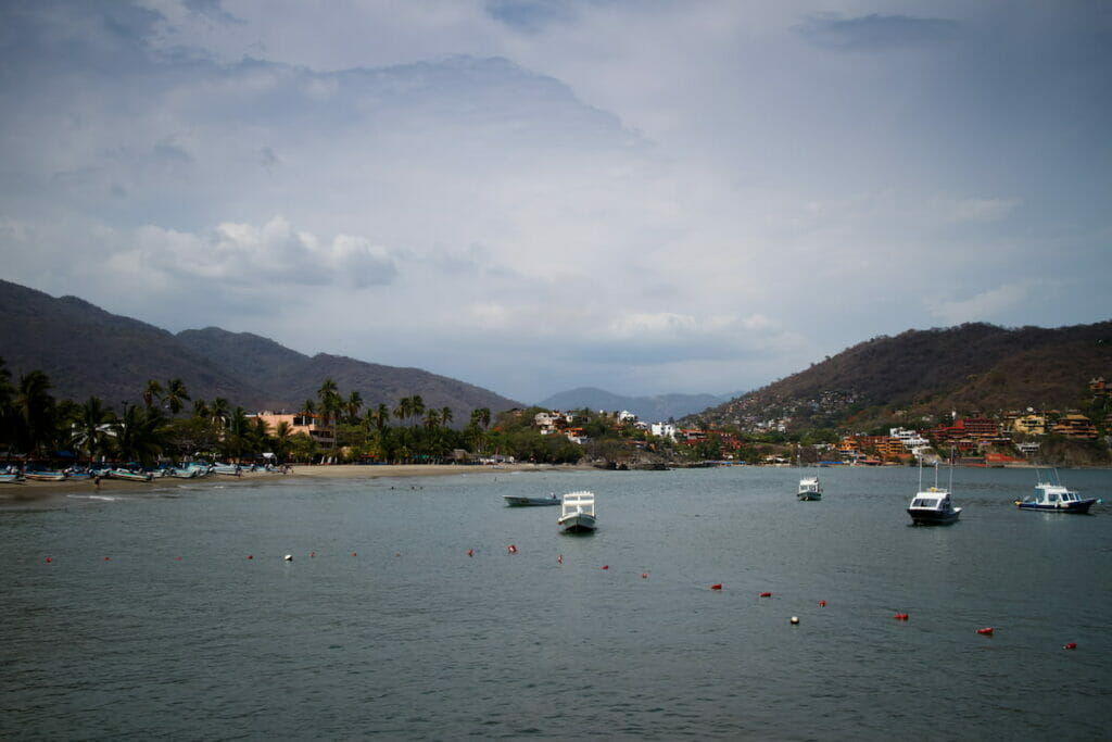 Boats in Playa La Ropa.