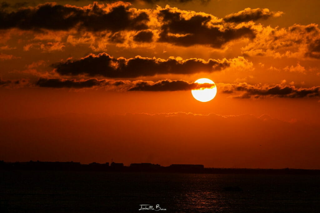 Close up view of the sun in Isla Mujeres.
