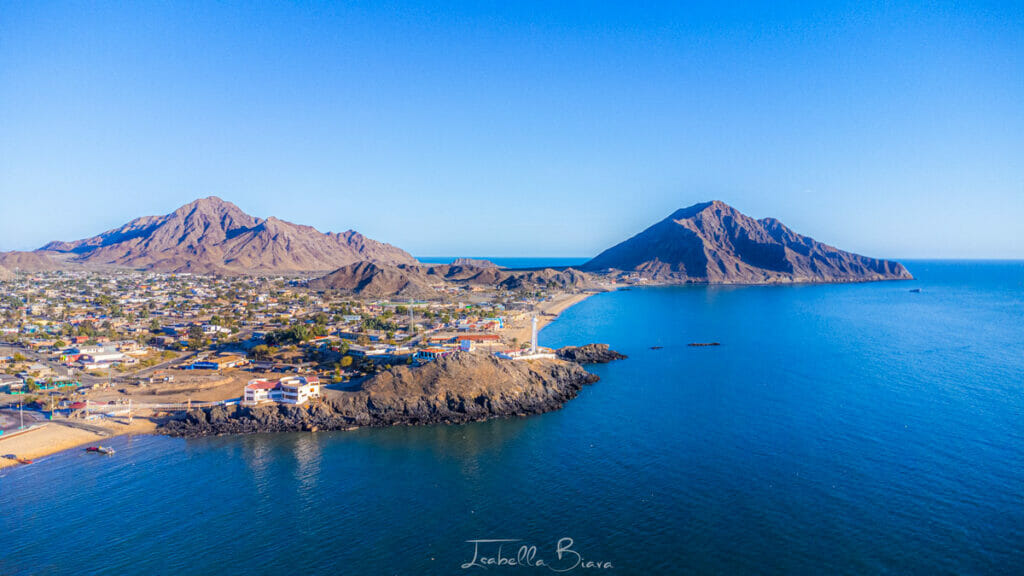 Aerial view of San Felipe Baja California.