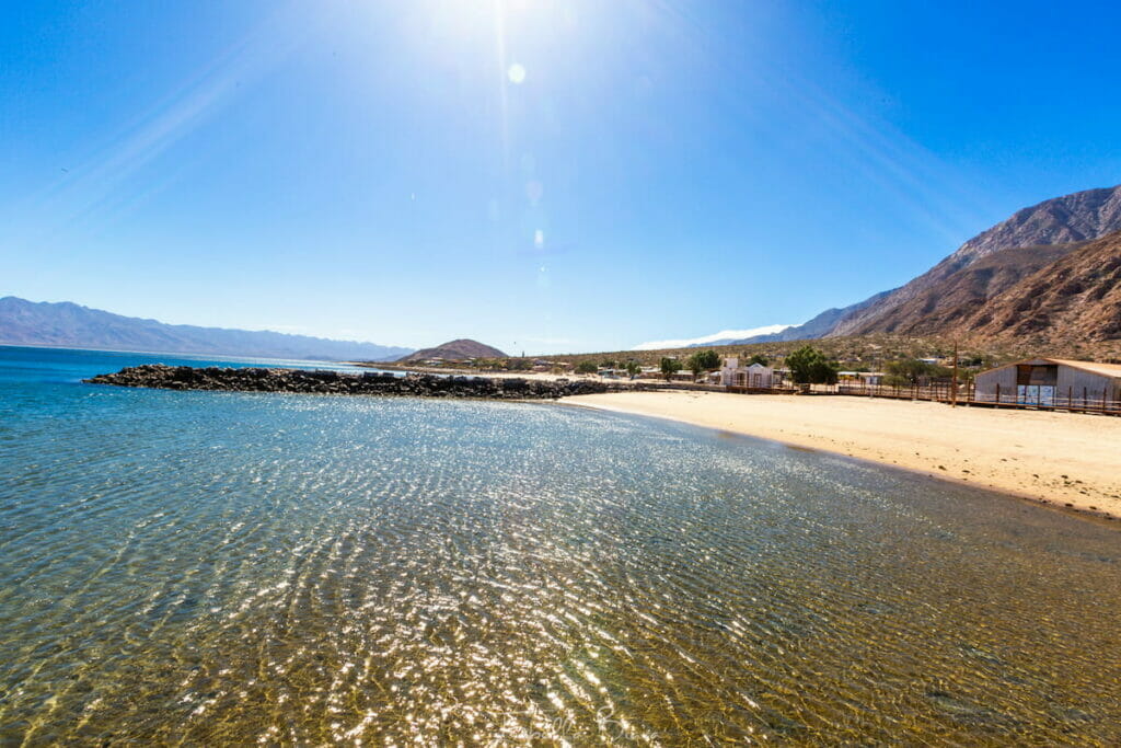 Beautiful beach at Bahia de los Angeles.