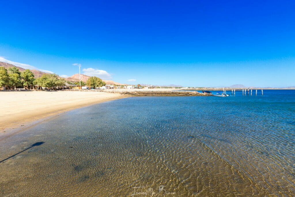 The Bahia de los Angeles beach.
