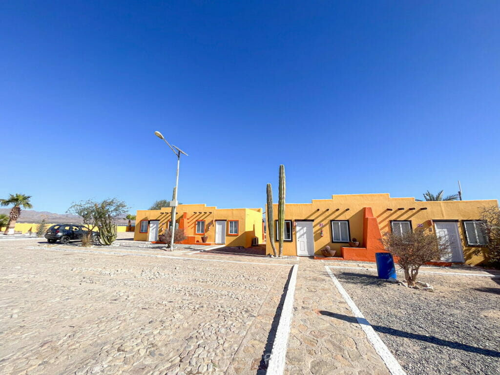 Exterior of Hotel los Vientos.