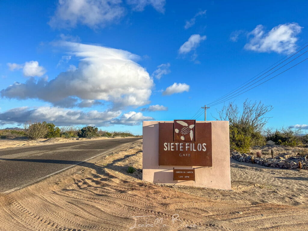 Entrance of Siete Filos Cafe.