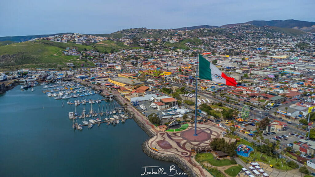 Ensenada Marina flag overview.