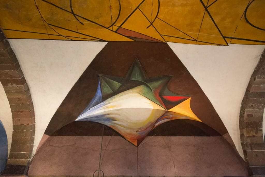 David Alfaro Siqueiros Murals at University School of Fine Arts San Miguel de Allende.