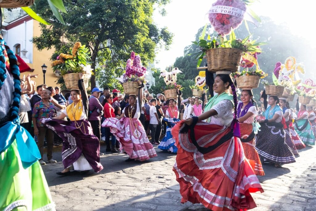 Parade in a carnival in Mexico.