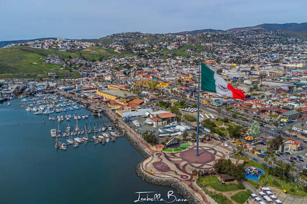 Ensenada Marina flag overview.