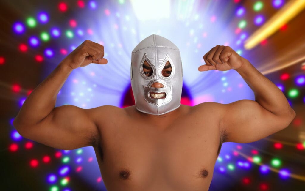 Lucha Libre fighter posing.