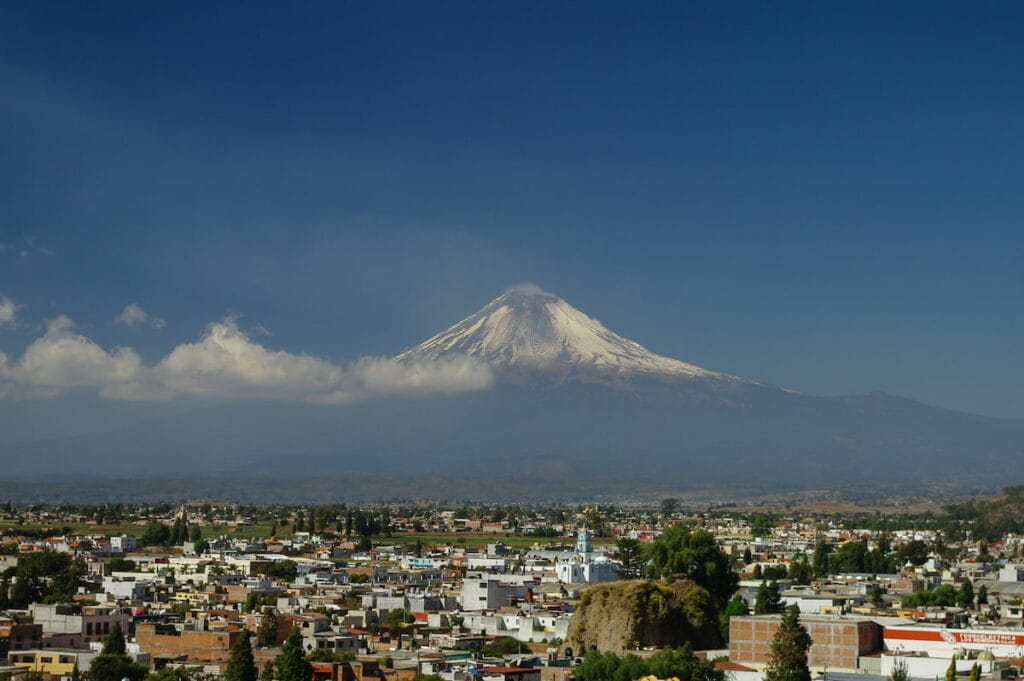 The Popocatepetl Volcano in Puebla.