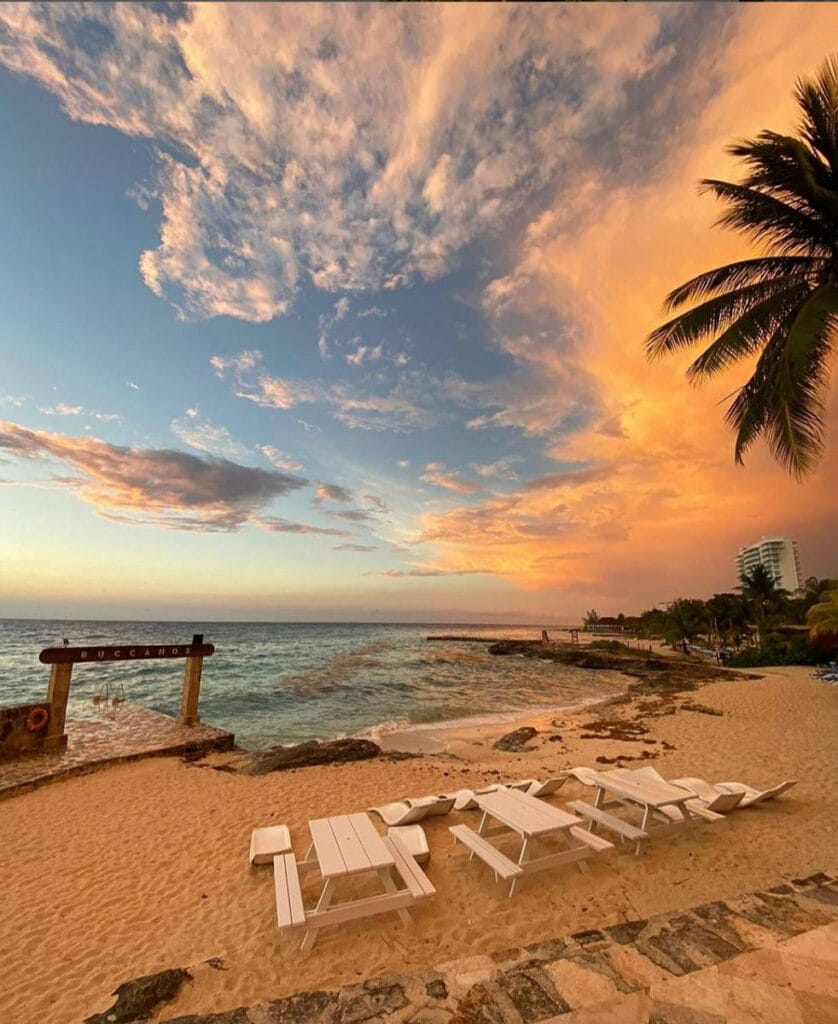 Buccanos Beach Club at Sunset