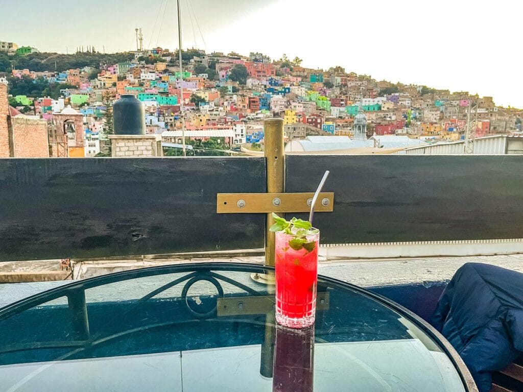 NIGROMANTE Rooftop bar - drink on a table