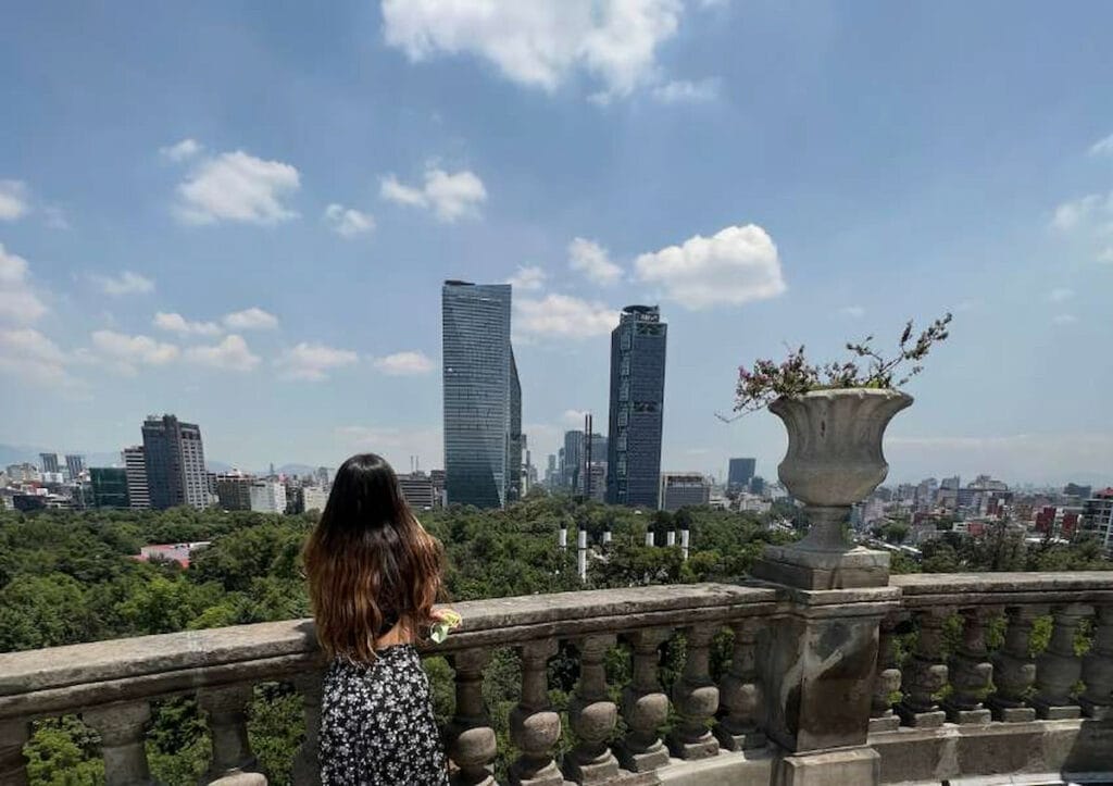 Mexico City view from Chapultepec Castle.