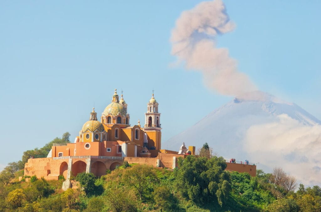 Church in Puebla. Is Puebla safe to visit?