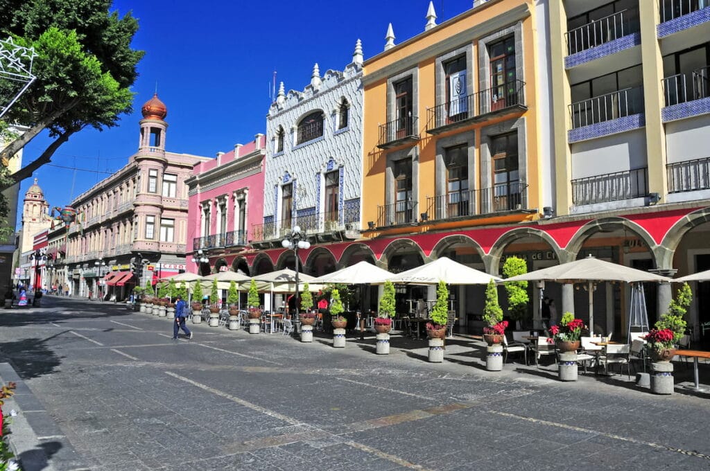 Street in Puebla.