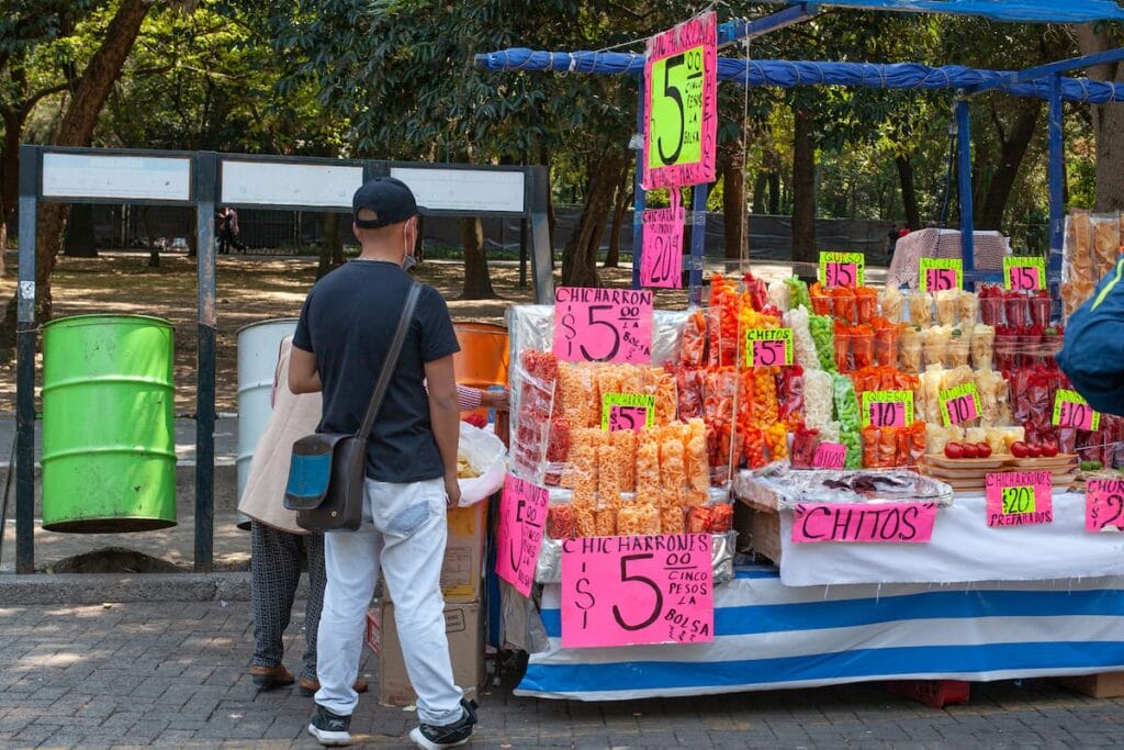A street vendor in Chapultepec.
