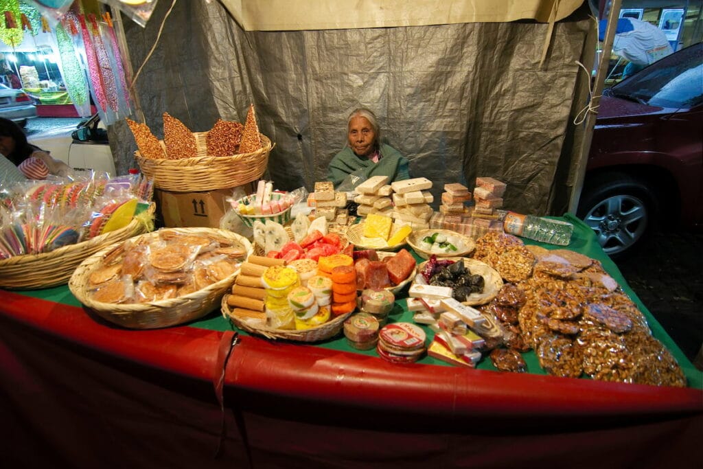 A street vendor in Mexico City.