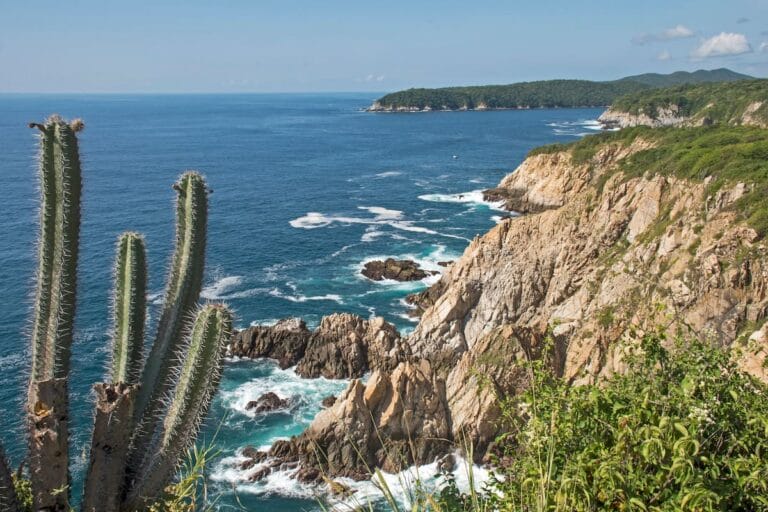 Pacific coast in Huatulco Oaxaca.