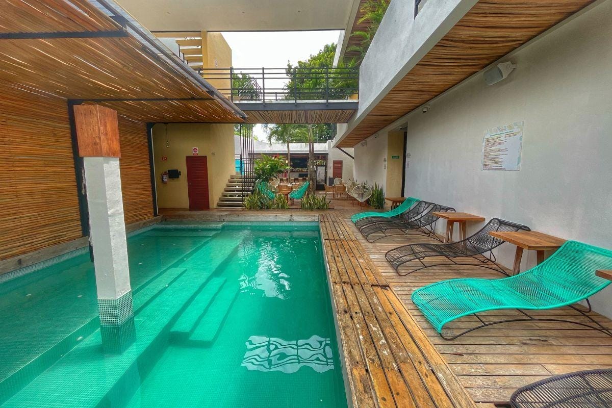 La Galuna Hotel Room pool - Bacalar hotels