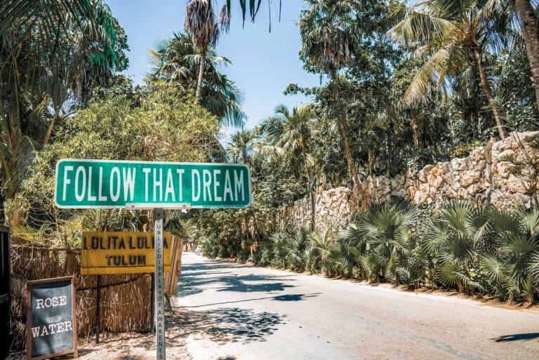 Follow that dream sign in tulum