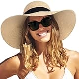 FURTALK Womens Sun Straw Hat Wide Brim UPF 50 Summer Hat Foldable Packable Floppy Beach Hats for Women