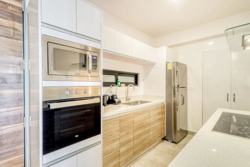 kitchen wooden panels