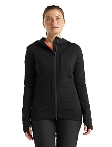 Icebreaker Merino Quantum III Long-Sleeve Zip Hoodie - Women's Black, S